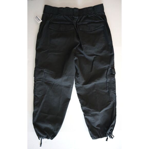 Old Navy 655166-021 Women's Sz M Black High-Waisted Balloon Cargo Pants - Picture 2 of 13